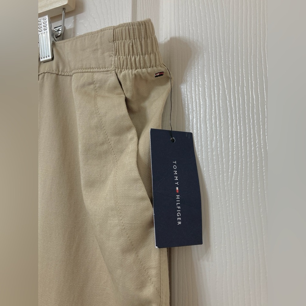 Tommy Hilfiger Women’s Khaki High Rise Tapered Ankle Cargo Pants 2X Utility Y2K - Picture 3 of 9
